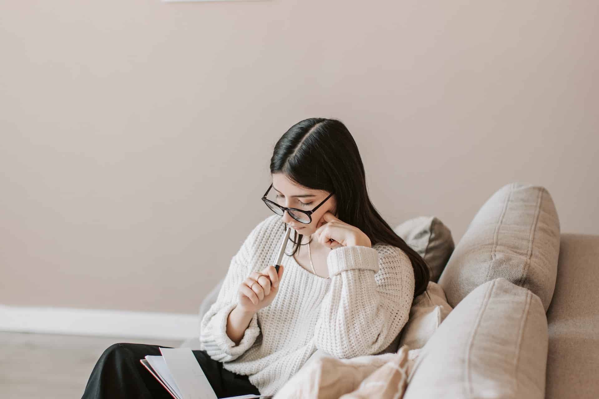 woman making a home inventory