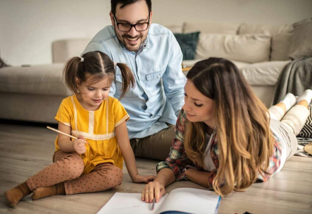 family at home