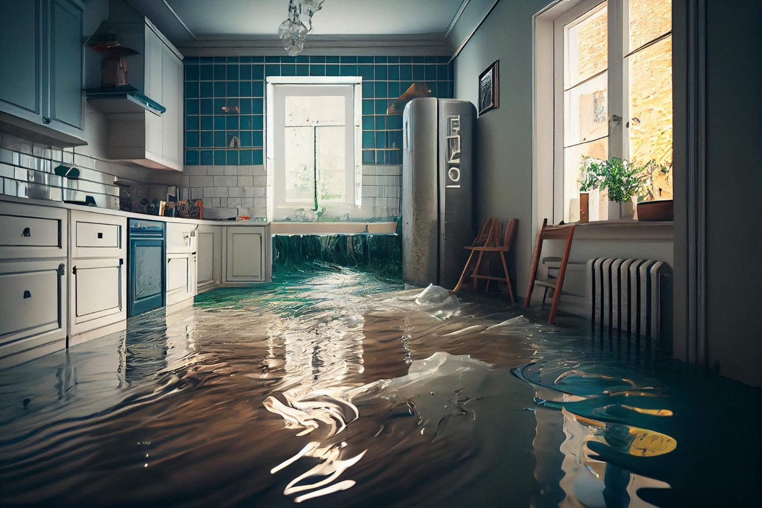 flooded home